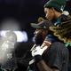 Malcolm Jenkins of the Philadelphia Eagles kisses the Vince Lombardi Trophy after defeating the New England Patriots 41-33 in Super Bowl LII at U.S. Bank Stadium on Feb. 4, 2018, in Minneapolis. (Patrick Smith/Getty Images)